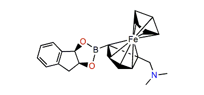 cis-Indane-1,2-diol 2-(N,N-dimethylaminomethyl)-ferroceneboronate